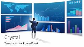  Presentation with concept - Theme with businessman-in-business-visualization background and a white colored foreground