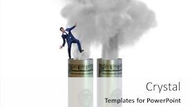 Presentation with pricing - Slide set with businessman-in-carbon-pricing-concept background and a white colored foreground