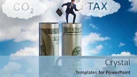  Presentation with pricing - Beautiful slide set featuring businessman-in-carbon-pricing-concept backdrop and a light blue colored foreground