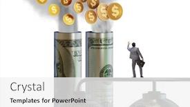  Presentation with pricing - Presentation design with businessman-in-carbon-pricing-concept background and a white colored foreground