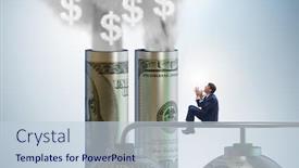  Presentation with pricing - Cool new presentation design with businessman-in-carbon-pricing-concept backdrop and a lemonade colored foreground