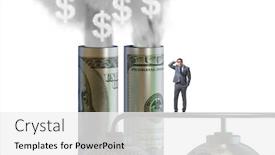  Presentation with pricing - Presentation consisting of businessman-in-carbon-pricing-concept background and a white colored foreground