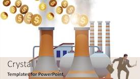  Presentation with carbon - Audience pleasing slide set consisting of businessman-in-carbon-tax-concept backdrop and a coral colored foreground