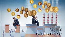  Presentation with carbon - Slide deck enhanced with businessman-in-carbon-tax-concept background and a light blue colored foreground