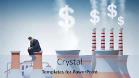  Presentation with carbon - Amazing PPT theme having businessman-in-carbon-tax-concept backdrop and a light blue colored foreground