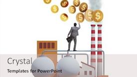  Presentation with carbon - PPT theme with businessman-in-carbon-tax-concept background and a soft green colored foreground