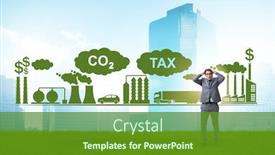  Presentation with carbon - Amazing slide set having businessman-in-carbon-tax-concept backdrop and a tawny brown colored foreground