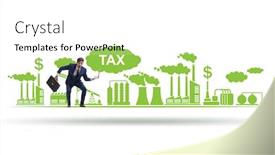  Presentation with carbon - Presentation design consisting of businessman-in-carbon-tax-concept background and a white colored foreground
