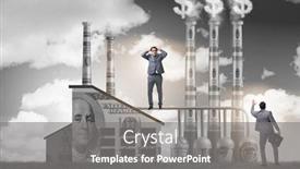  Presentation with carbon - Presentation design having businessman-in-carbon-tax-concept background and a gray colored foreground