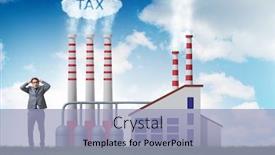  Presentation with carbon - Beautiful PPT theme featuring businessman-in-carbon-tax-concept backdrop and a light blue colored foreground