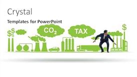  Presentation with carbon - Colorful slides enhanced with businessman-in-carbon-tax-concept backdrop and a white colored foreground