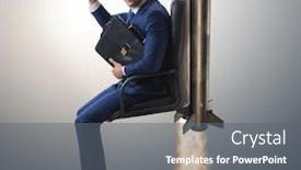  Presentation with career - Beautiful slides featuring businessman-in-career-progression-concept backdrop and a gray colored foreground