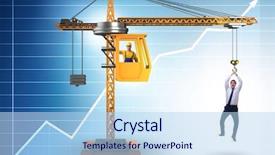  Presentation with promotion - Audience pleasing slide deck consisting of businessman in career promotion concept backdrop and a light blue colored foreground