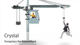  Presentation with career career progression and promotion - Slides having businessman in career promotion concept background and a white colored foreground