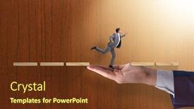  Presentation with support - Amazing PPT layouts having businessman-in-career-support-concept backdrop and a tawny brown colored foreground