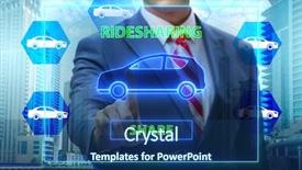  Presentation with carpooling - Amazing PPT layouts having businessman in carpooling and carsharing backdrop and a ocean colored foreground