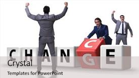  Presentation with change - Beautiful PPT layouts featuring businessman in change and chance backdrop and a light gray colored foreground