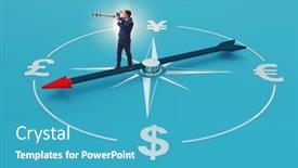  Presentation with trading - Slides having businessman-in-currency-trading-concept background and a teal colored foreground