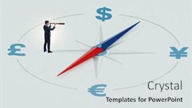  Presentation with trading - Slide set featuring businessman-in-currency-trading-concept background and a  colored foreground