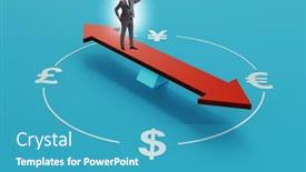  Presentation with trading - PPT theme enhanced with businessman-in-currency-trading-concept background and a  colored foreground