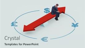  Presentation with trading - Slide deck with businessman-in-currency-trading-concept background and a sky blue colored foreground