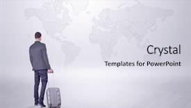  Presentation with korean trip - Cool new presentation theme with businessman in dark suit planning backdrop and a  colored foreground