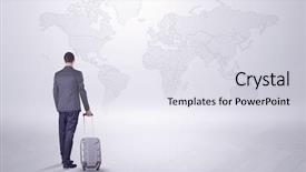  Presentation with planning meetings - Amazing slide deck having businessman in dark suit planning backdrop and a sky blue colored foreground