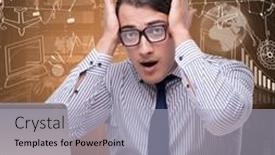  Presentation with data mining - PPT layouts having businessman-in-data-mining-concept background and a light gray colored foreground