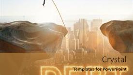  Presentation with loan - Slides with businessman-in-debt-and-loan background and a gold colored foreground