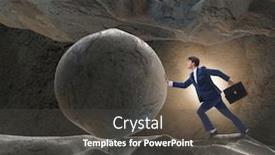  Presentation with challenge - PPT theme having businessman-in-difficult-challenge-concept background and a dark gray colored foreground