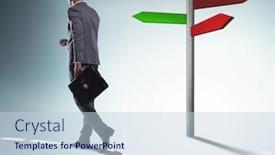  Presentation with choice - Audience pleasing slides consisting of businessman-in-difficult-choice-concept backdrop and a lemonade colored foreground