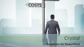  Presentation with choice - Amazing PPT layouts having businessman-in-difficult-choice-concept backdrop and a light blue colored foreground