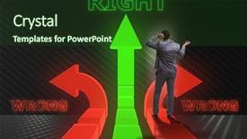  Presentation with choice - Audience pleasing slide deck consisting of businessman in difficult choice concept backdrop and a forest green colored foreground