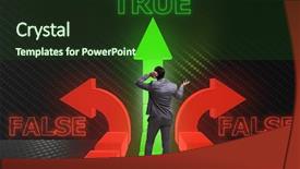  Presentation with choice - Audience pleasing presentation theme consisting of businessman in difficult choice concept backdrop and a forest green colored foreground