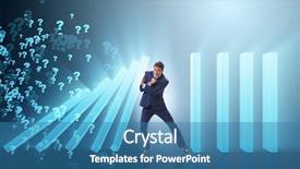  Presentation with domino - PPT layouts with businessman in domino effect business background and a teal colored foreground