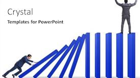  Presentation with domino - Theme with businessman-in-domino-effect-concept background and a white colored foreground