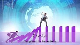  Presentation with domino - Presentation theme having businessman-in-domino-effect-concept background and a lilac colored foreground