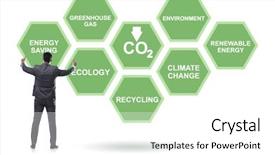  Presentation with ecology - Presentation design consisting of businessman in ecology and environment background and a white colored foreground