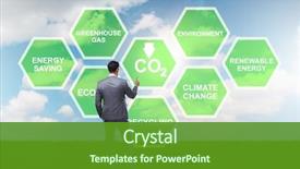  Presentation with ecology - Beautiful PPT theme featuring businessman in ecology and environment backdrop and a tawny brown colored foreground