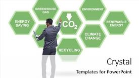  Presentation with ecology - Beautiful PPT theme featuring businessman in ecology and environment backdrop and a white colored foreground