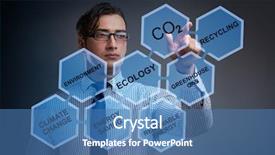  Presentation with ecology - Amazing slide deck having businessman in ecology and environment backdrop and a teal colored foreground