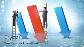  Presentation with economic - Amazing presentation design having businessman-in-economic-crisis-concept backdrop and a light blue colored foreground