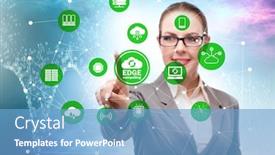  Presentation with fog computing - Cool new presentation theme with businessman-in-edge-and-fog backdrop and a light blue colored foreground