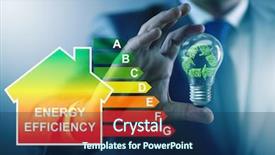  Presentation with energy efficiency - PPT layouts enhanced with businessman in energy efficiency concept background and a ocean colored foreground