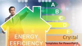  Presentation with energy efficiency - Presentation theme featuring businessman-in-energy-efficiency-concept and a  colored foreground