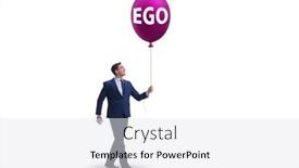  Presentation with concept - Presentation design with businessman-in-excessive-ego-concept background and a white colored foreground