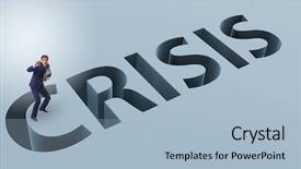  Presentation with financial crisis - Amazing presentation design having businessman in financial crisis business backdrop and a light blue colored foreground