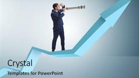  Presentation with financial planning - Audience pleasing slides consisting of businessman in financial planning business backdrop and a light blue colored foreground