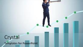  Presentation with financial planning - Slide set consisting of businessman in financial planning business background and a  colored foreground