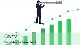  Presentation with financial planning - Slide set having businessman in financial planning business background and a  colored foreground